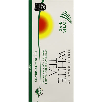 Lotus Peak White Tea Bags 25 Pack