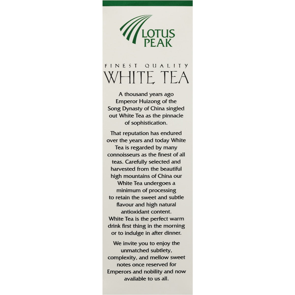 Lotus Peak White Tea Bags 25 Pack