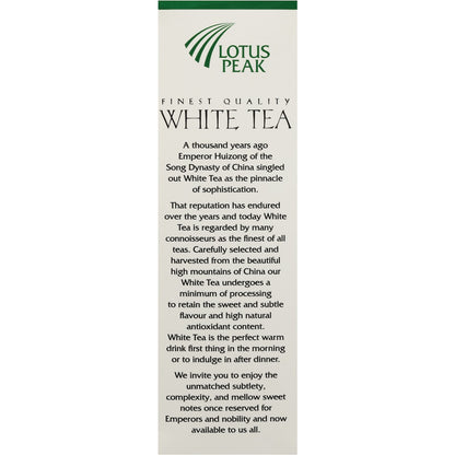 Lotus Peak White Tea Bags 25 Pack