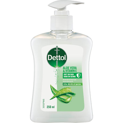 Dettol Antibacterial Liquid Hand Wash Soap Pump Aloe Vera 250ml