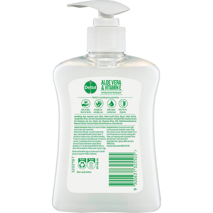 Dettol Antibacterial Liquid Hand Wash Soap Pump Aloe Vera 250ml