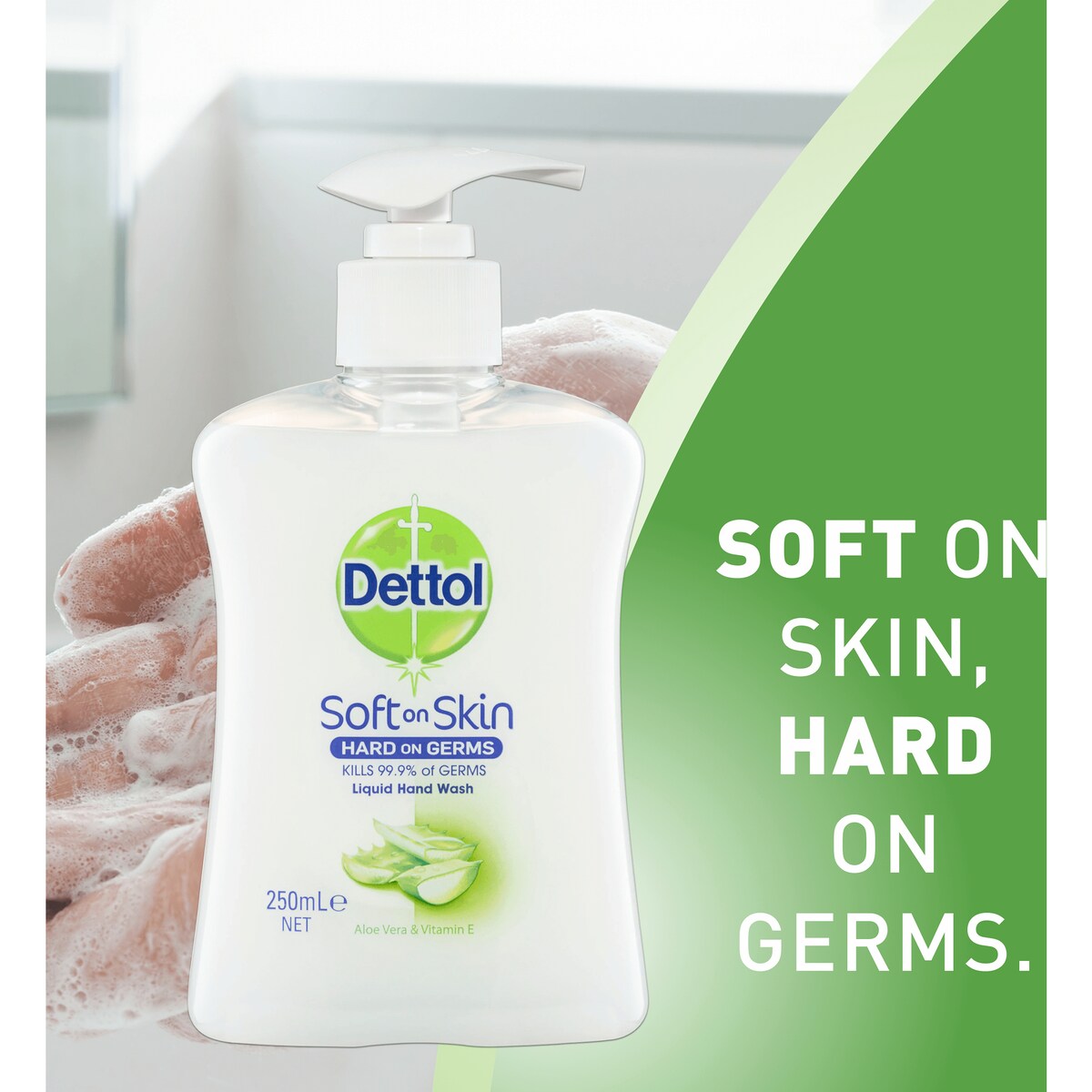 Dettol Antibacterial Liquid Hand Wash Hand Soap Pump Aloe Vera 250ml