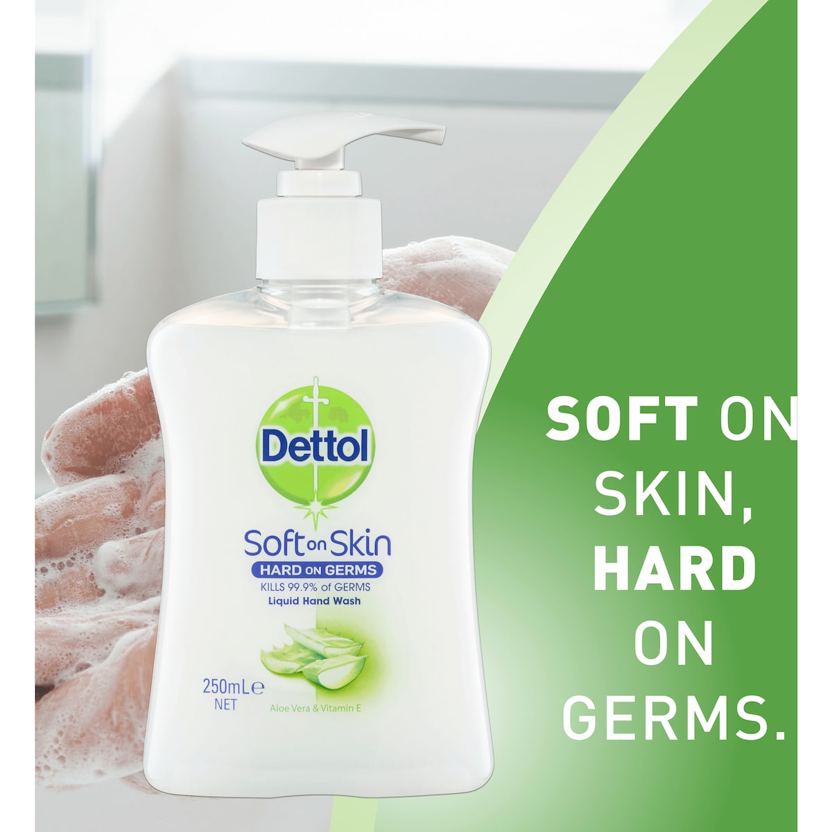 Dettol Antibacterial Liquid Hand Wash Soap Pump Aloe Vera 250ml