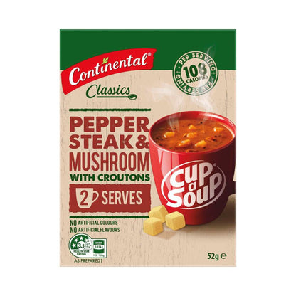 Continental Cup A Soup Pepper Steak & Mushroom With Croutons Serves 2 - 52g