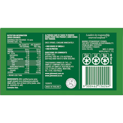 John West Chunky Tuna In Olive Oil Value 95g X 12 Pack