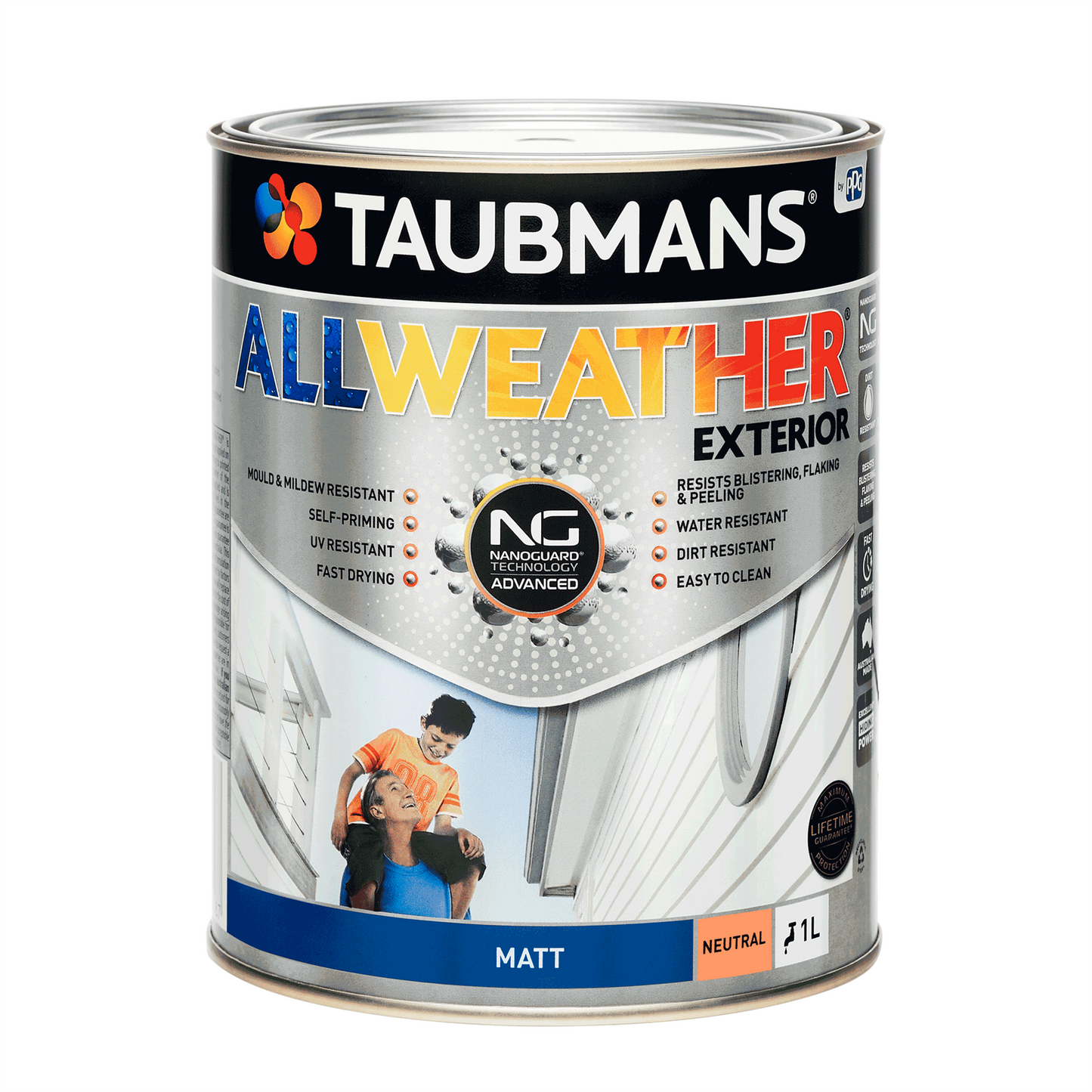Taubmans All Weather Exterior Paint - 1L - Neutral - Matt