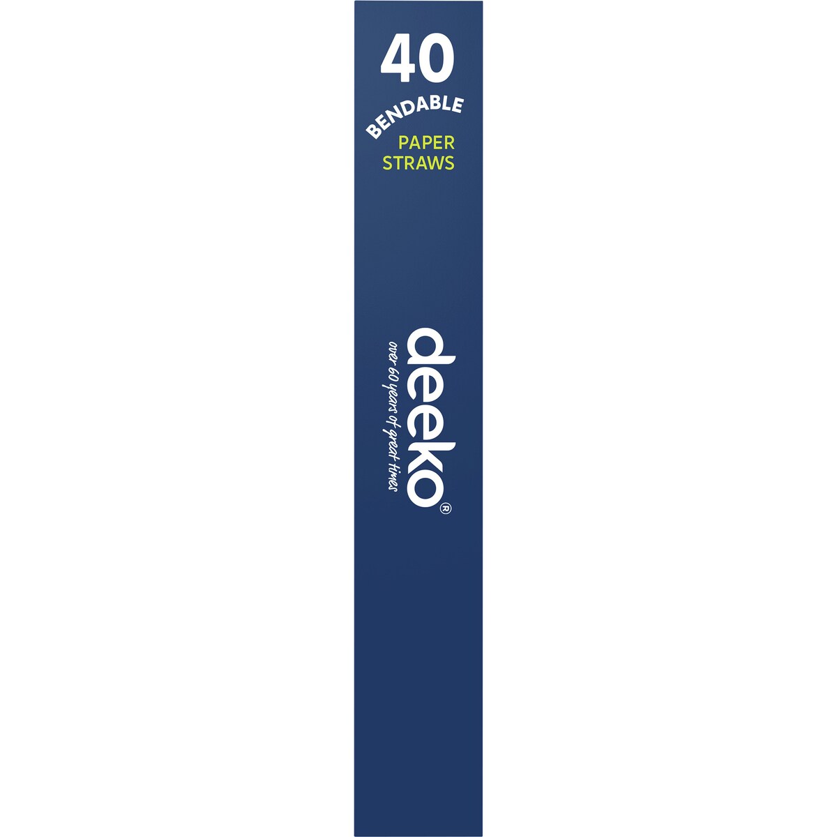 Deeko Bendable Paper Straws 40 Pack