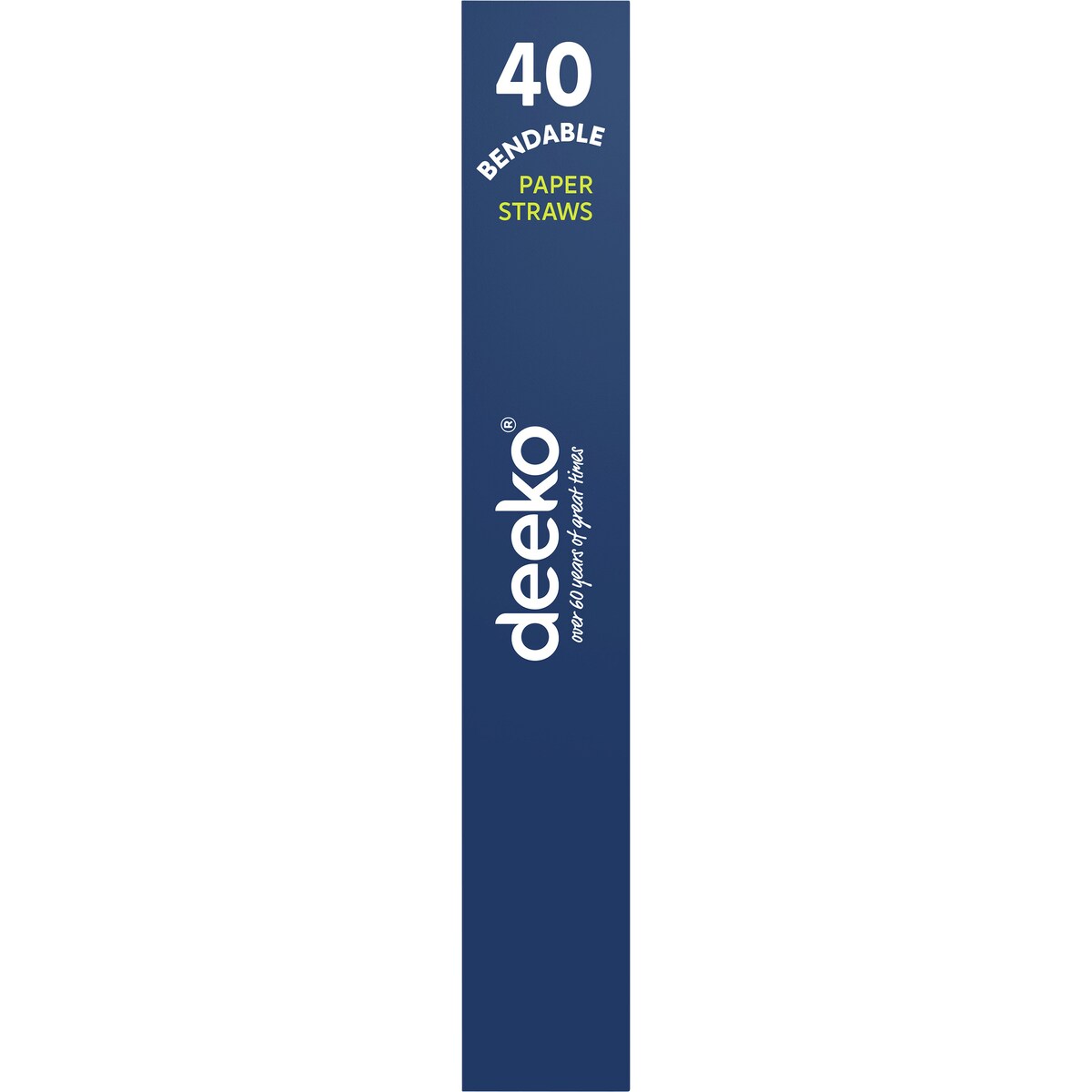 Deeko Bendable Paper Straws 40 Pack