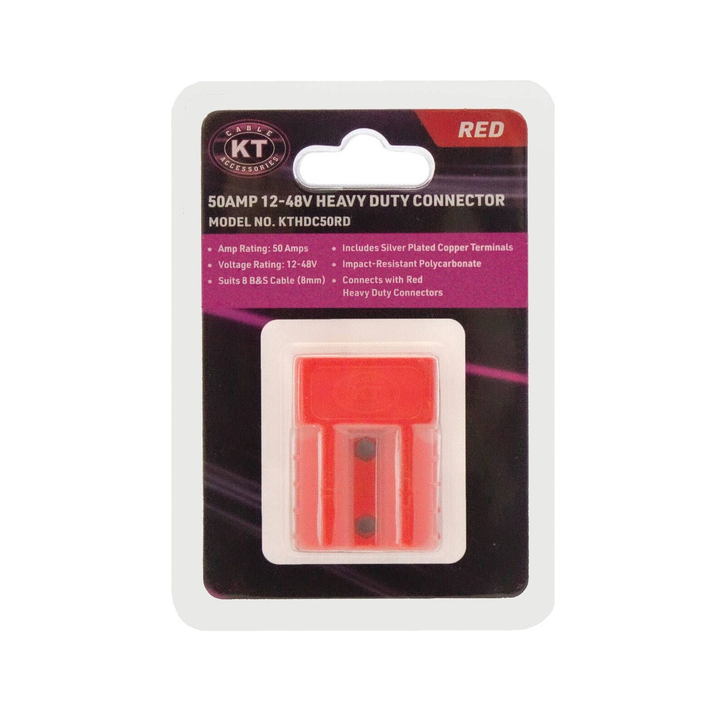 Kt Solar 50A Red Heavy Duty Connector Kit