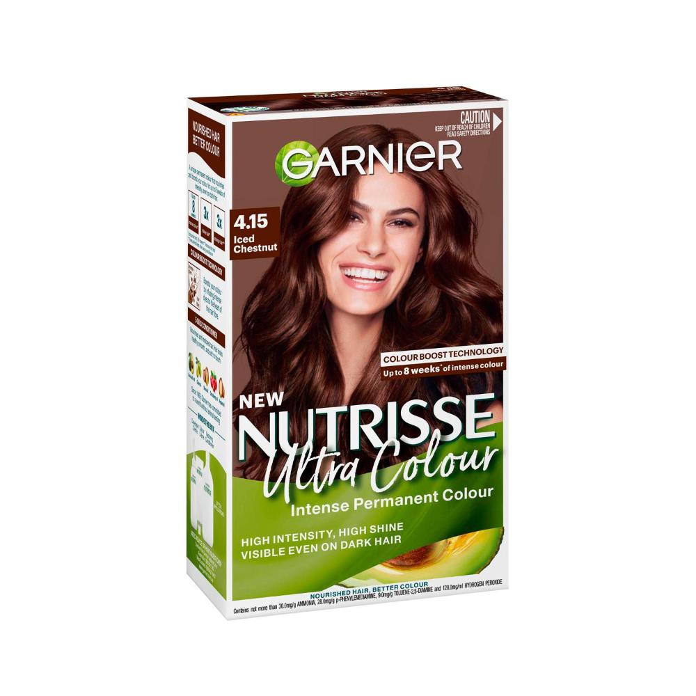 Garnier Nutrisse 4.15 Mahogany Ash Brown Permanent Hair Colour - 1 pack