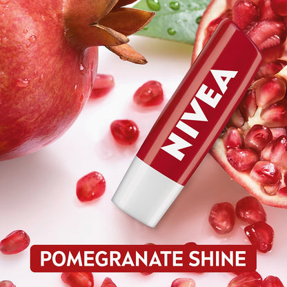 Nivea Lip Care Pomegranate Shine Lip Balm For Dry Lips 4.8g