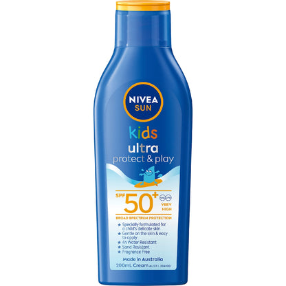 Nivea Spf 50+ Sun Kids Ultra Protect & Play Sunscreen Lotion 200ml