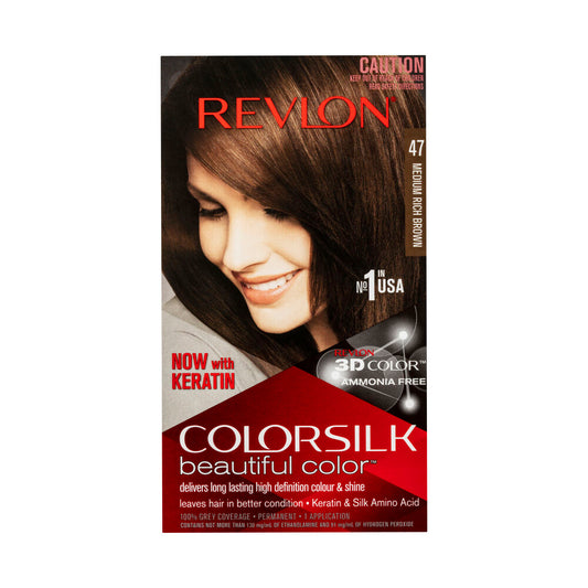 Revlon Colorsilk Medium Rich Brown 47 Hair Colour - 1 pack