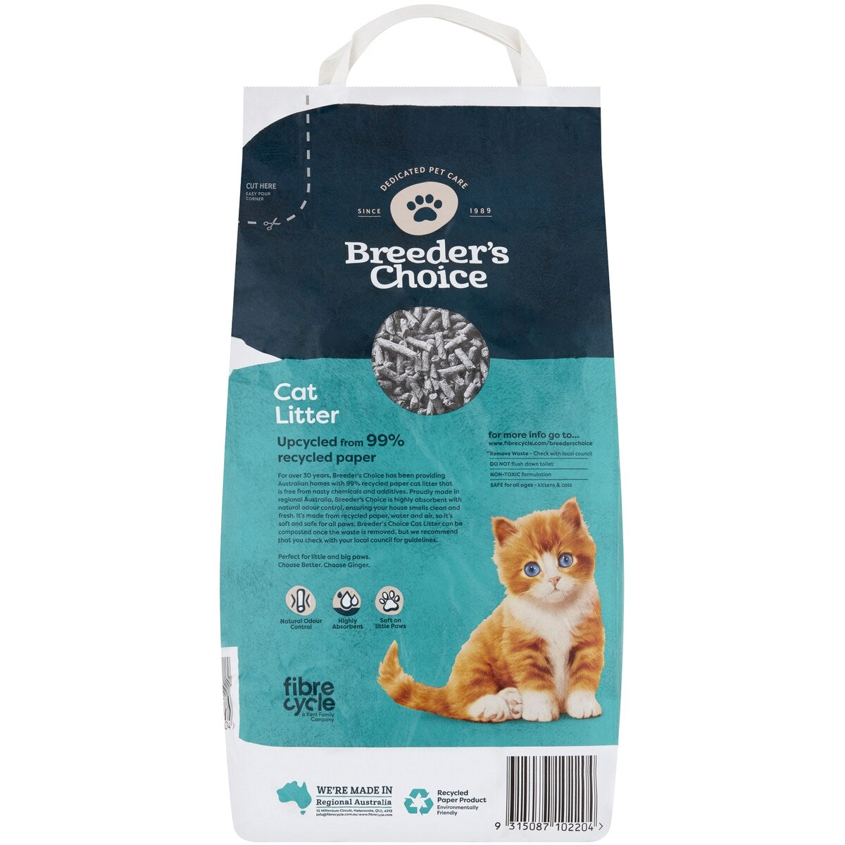 Breeders Choice Paper Cat Litter 6l