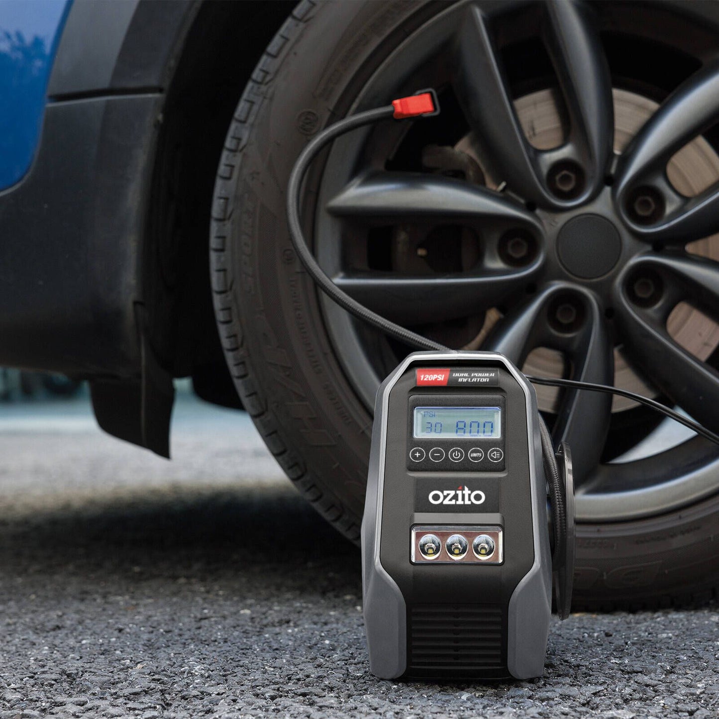 Ozito DPI 6000 Dual Power Inflator - 12V DC & 240V AC