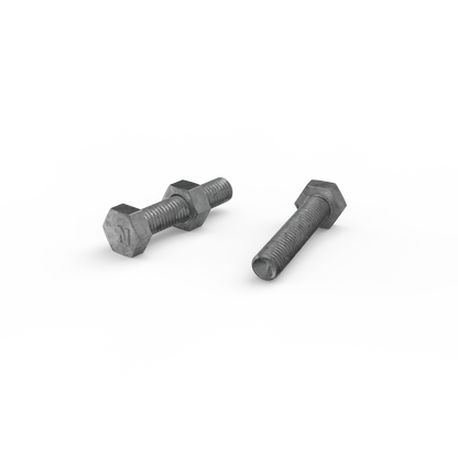 Zenith Hot Dip Galvanised Hex Head Bolts & Nuts - M8 x 40mm - 25 Pack