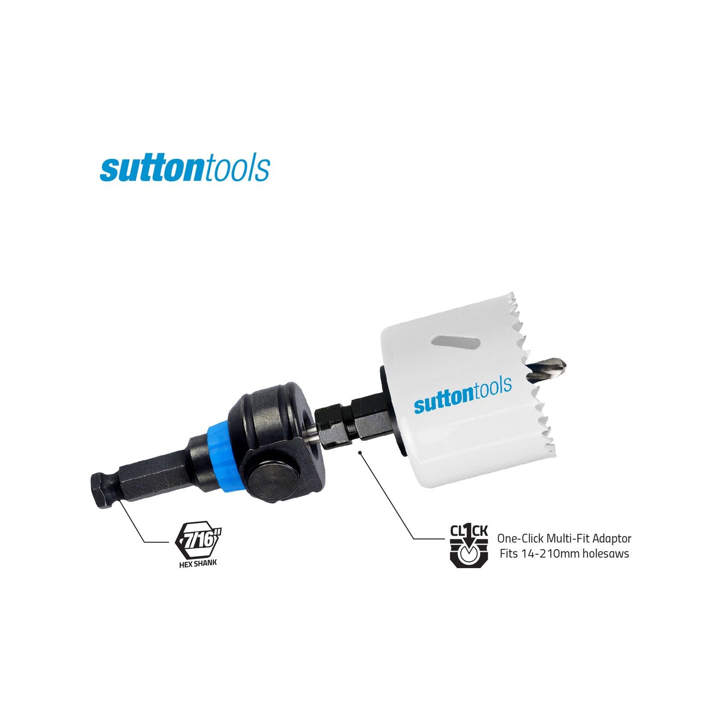 Sutton Tools Quick Release Arbor - 7/16" Hex Shank