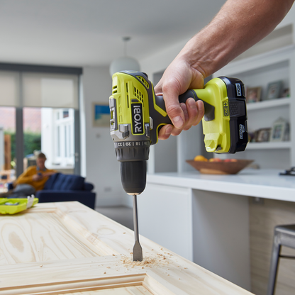 Ryobi HP Compact Hammer Drill Kit - 18V ONE+ - 54Nm - 2.0Ah & 4.0Ah