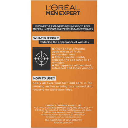 L'oreal Paris Men Expert Erase Wrinkle Moisturiser 50ml