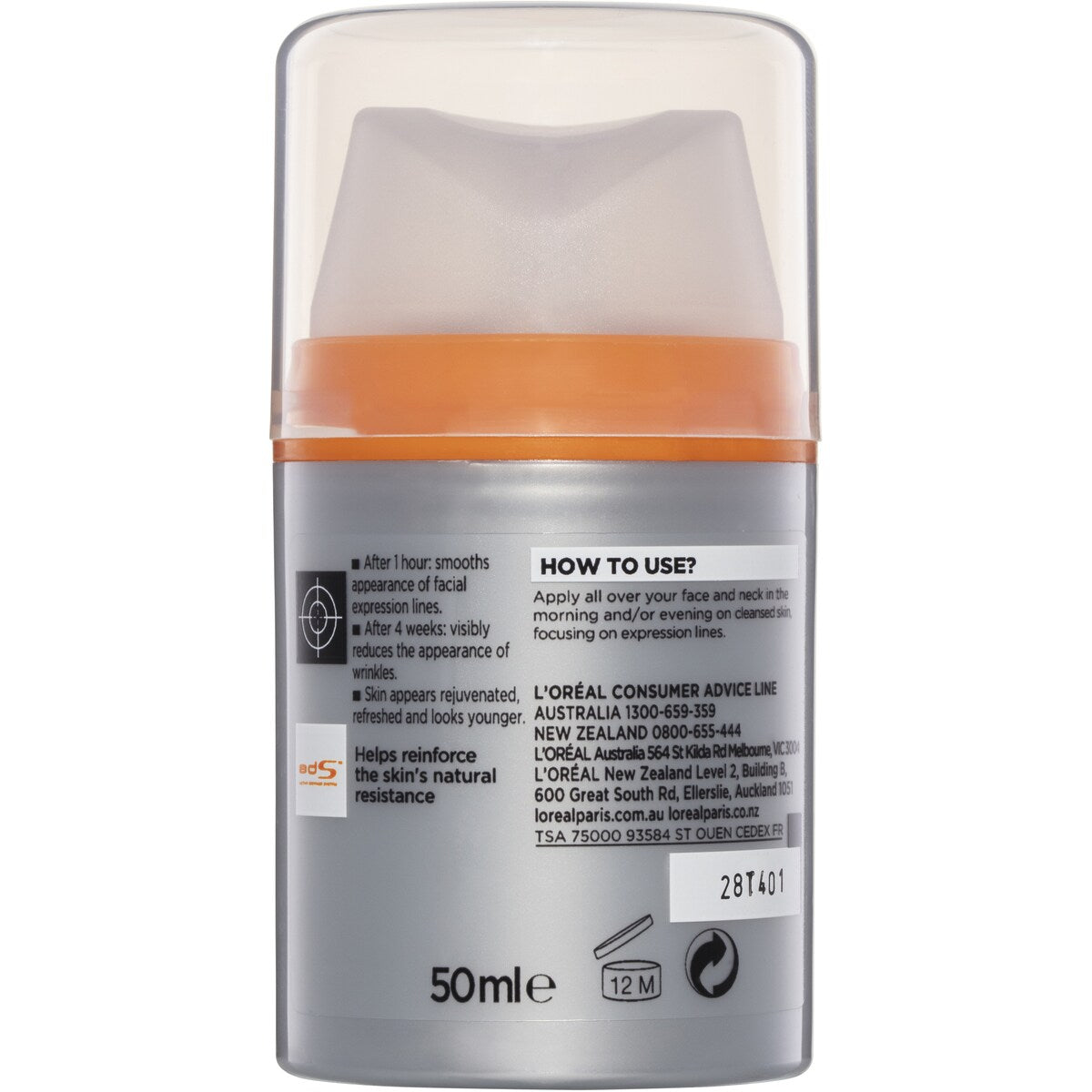 L'oreal Paris Men Expert Erase Wrinkle Moisturiser 50ml