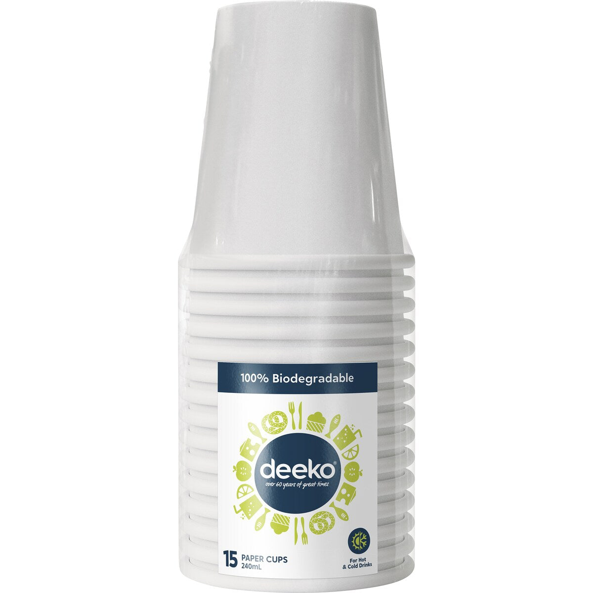Deeko Paper Cups 15 Pack