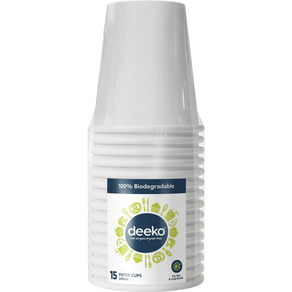 Deeko Paper Cups 15 Pack