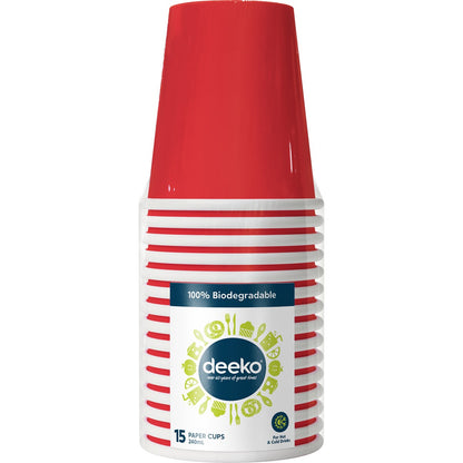 Deeko Paper Cups 15 Pack