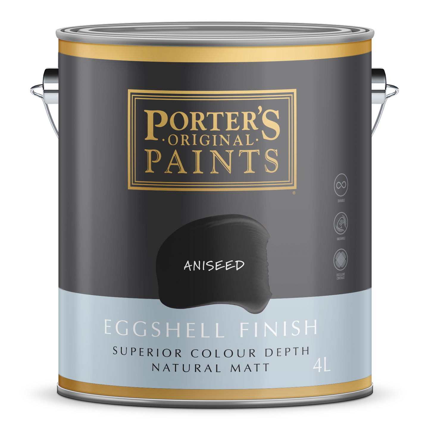 Porter's Paints Eggshell Finish - Aniseed - 4L
