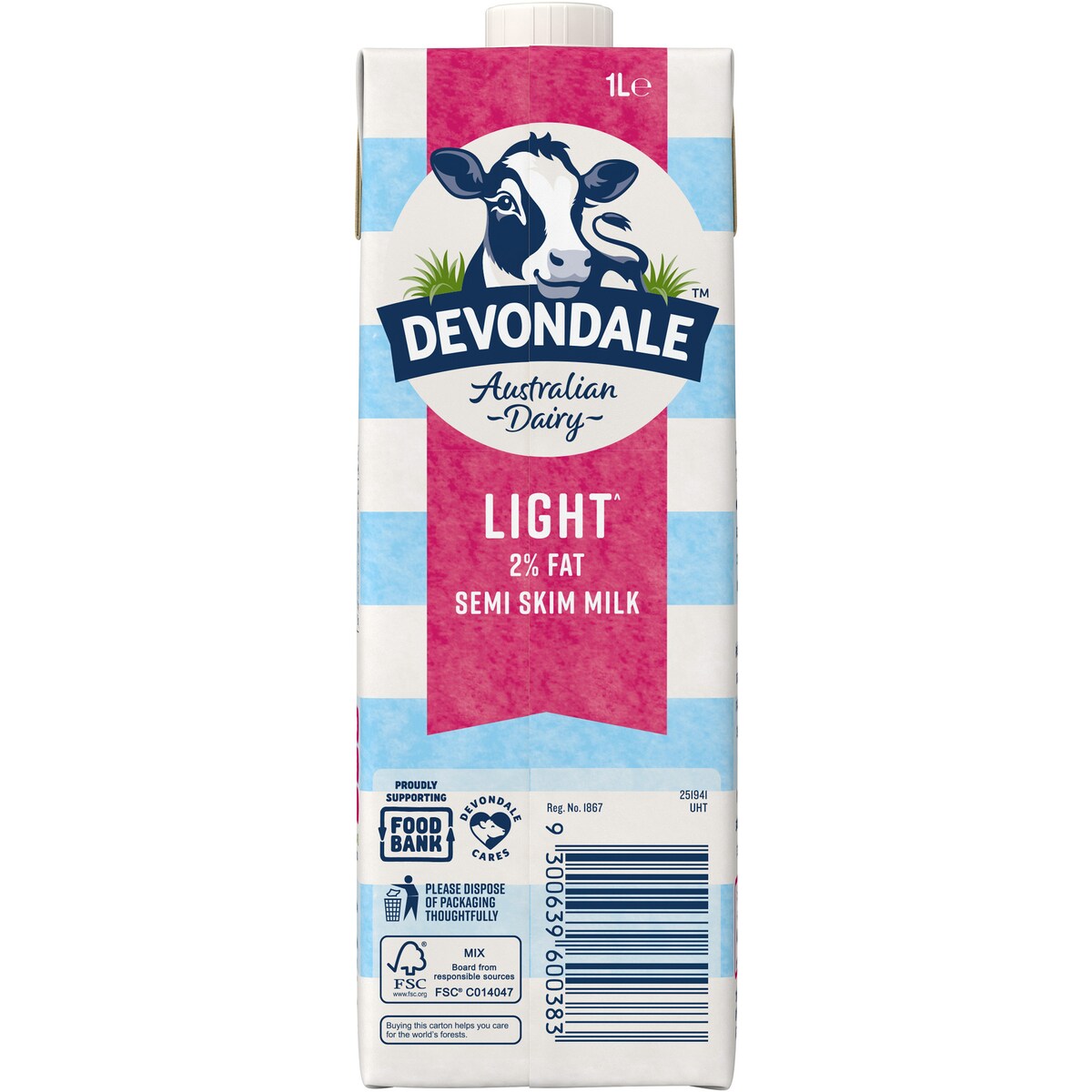 Devondale Semi Skim Milk Long Life Uht Milk 1l