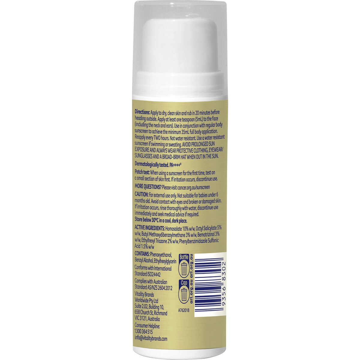 Cancer Council Spf 50+ Face Day Wear Hydrating Serum Sunscreen 50ml