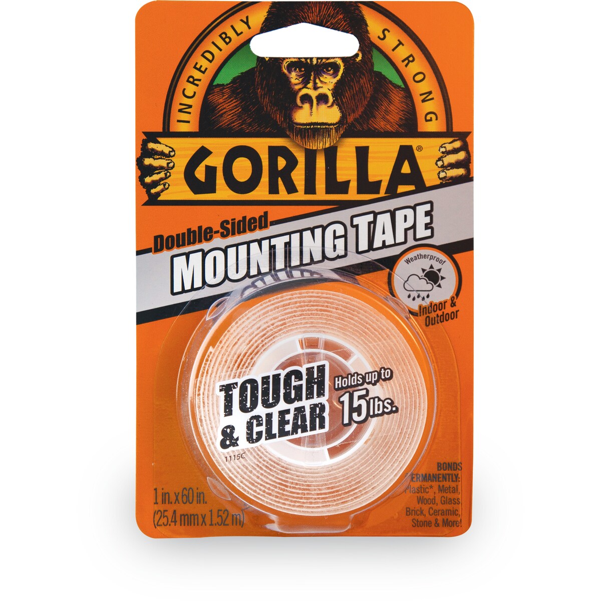 Gorilla Gorilla Mounting Tape 25mm 25mm X 1.52m