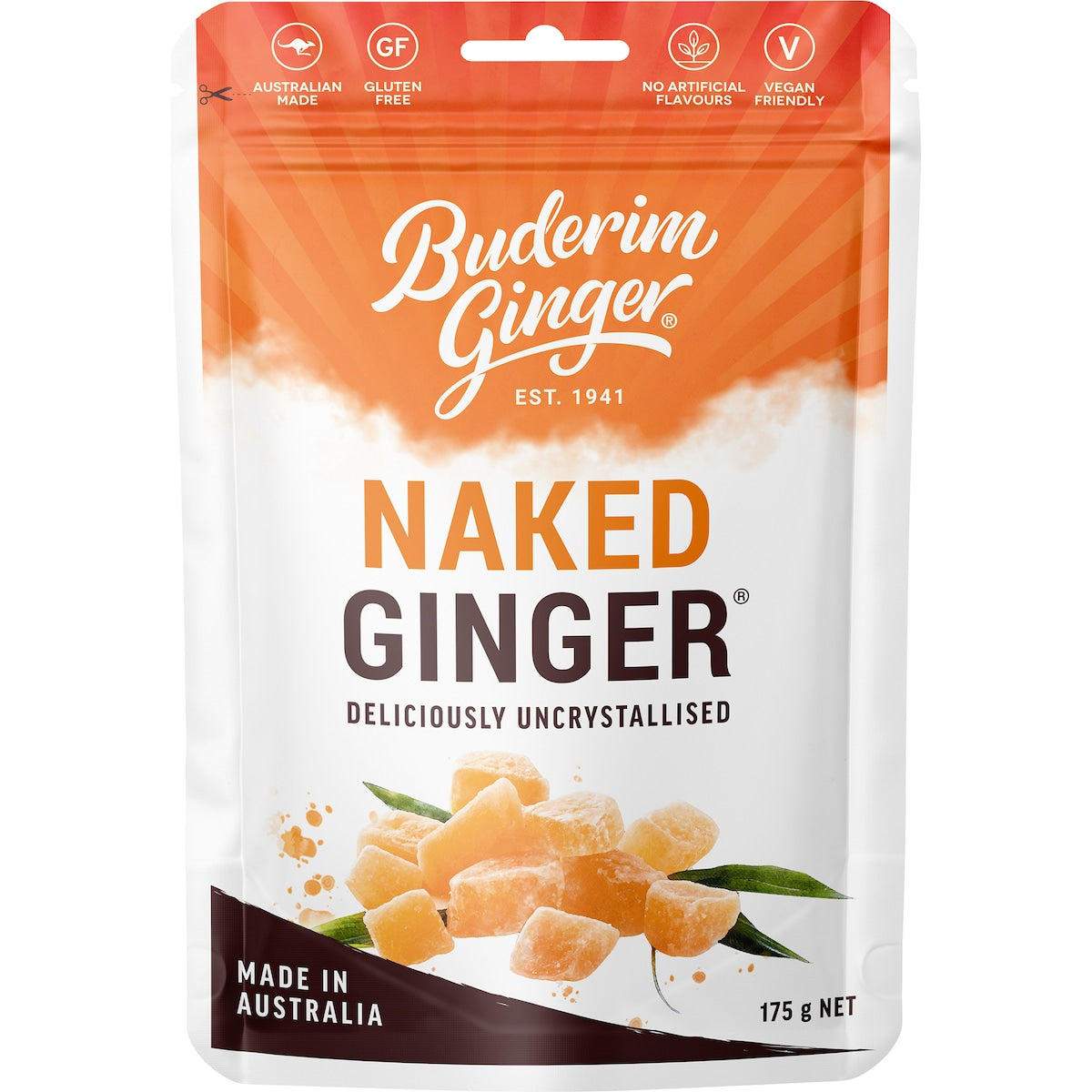 Buderim Ginger Naked Ginger Uncrystallised 175g