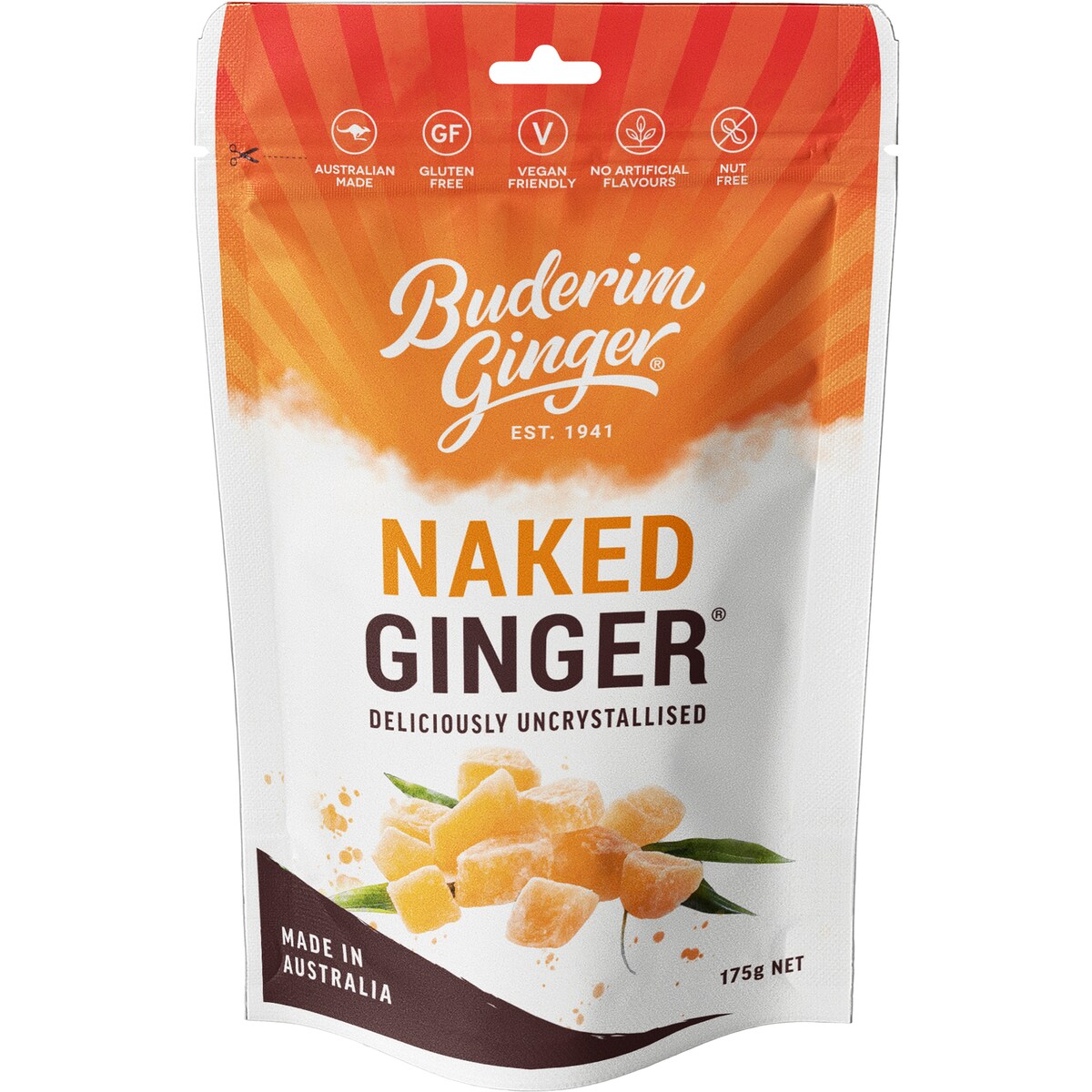 Buderim Ginger Naked Ginger Uncrystallised 175g