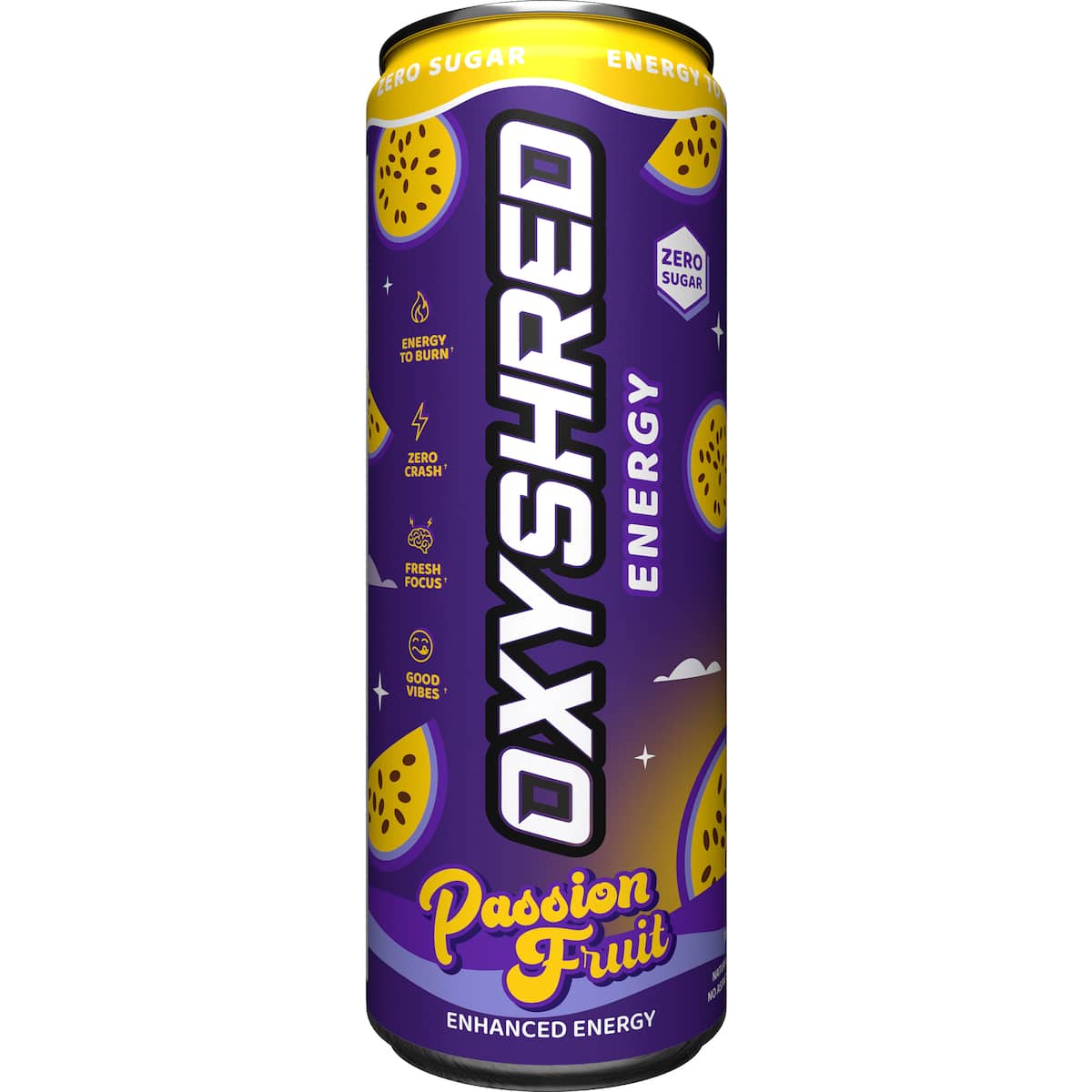 Oxyshred Energy Drink Passionfruit Can 355ml
