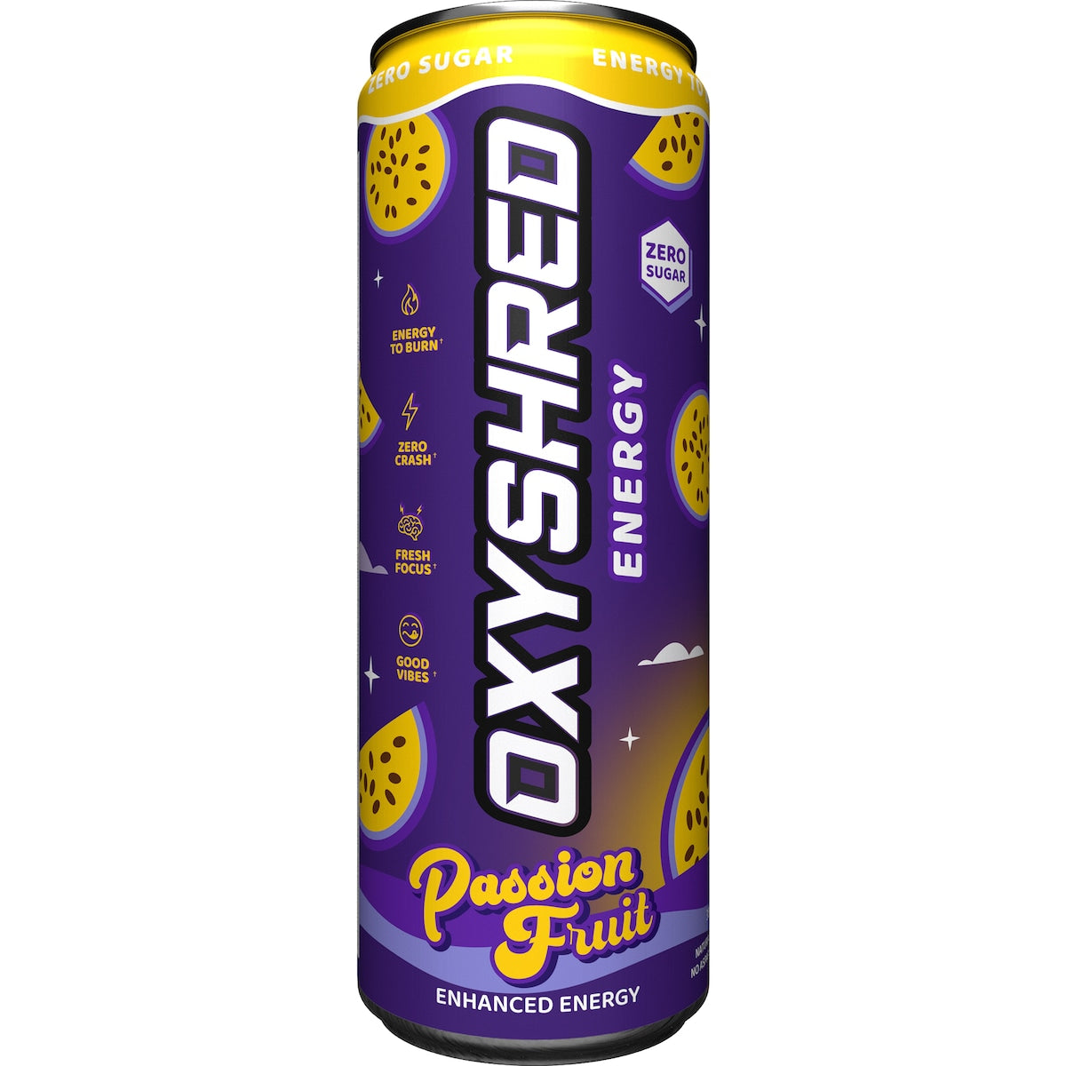 Oxyshred Energy Drink Passionfruit Can 355ml