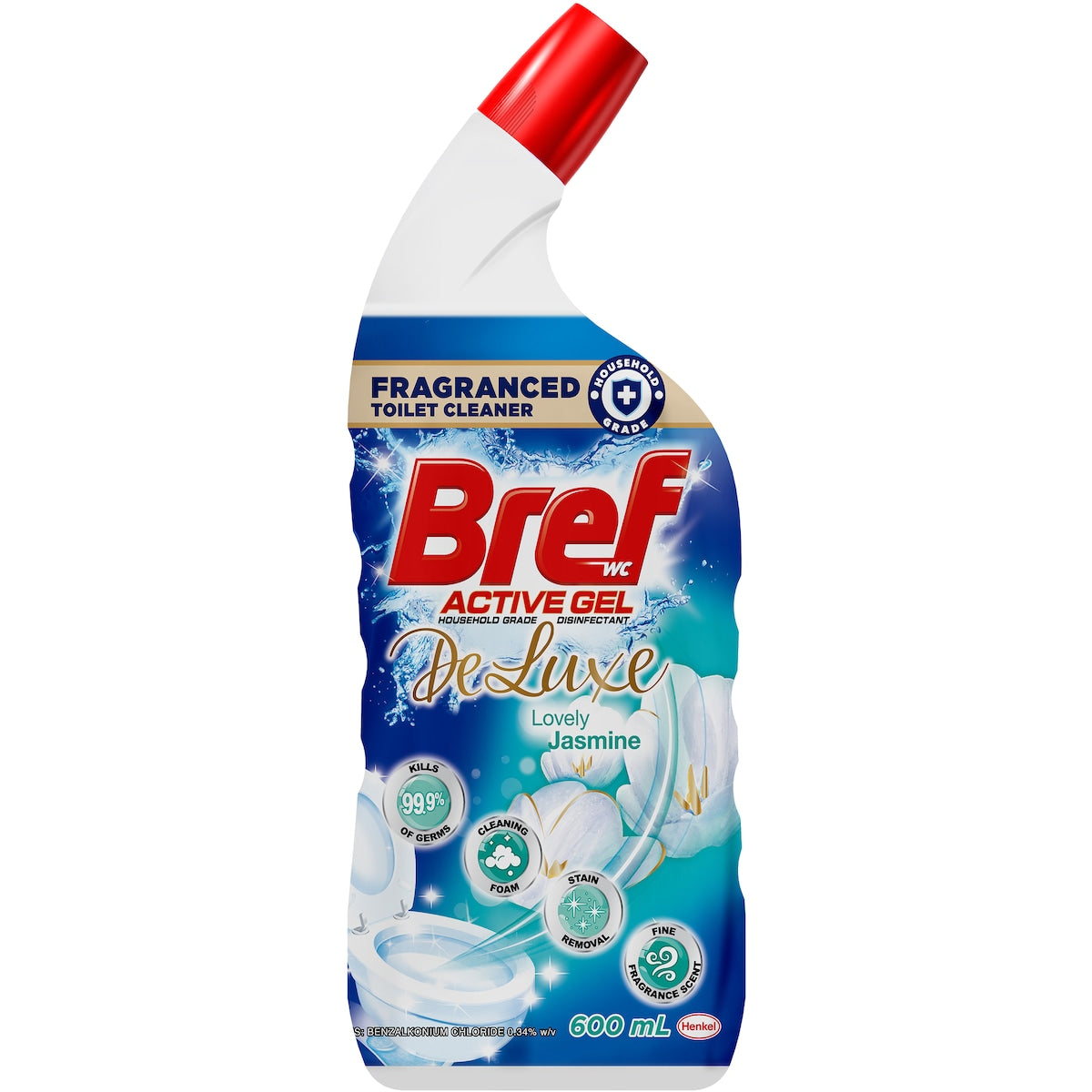 Bref Deluxe Gel Lovely Jasmine Toilet Cleaner 600ml