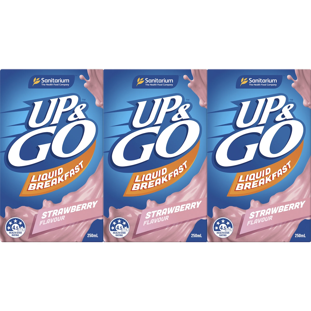 Up&go Liquid Breakfast Strawberry 250ml X 3 Pack