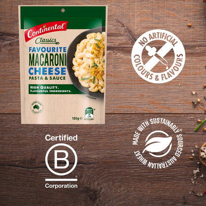 Continental Classics Pasta & Sauce Macaroni Cheese Serves 2 105 G