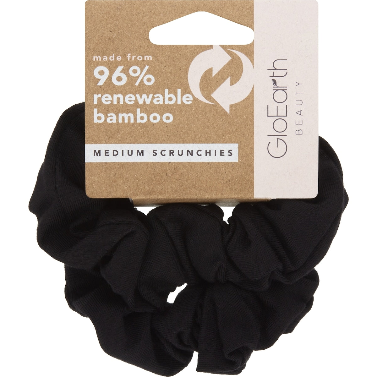 Gloearth Medium Hair Scrunchies Renewable Bamboo 2 Pack