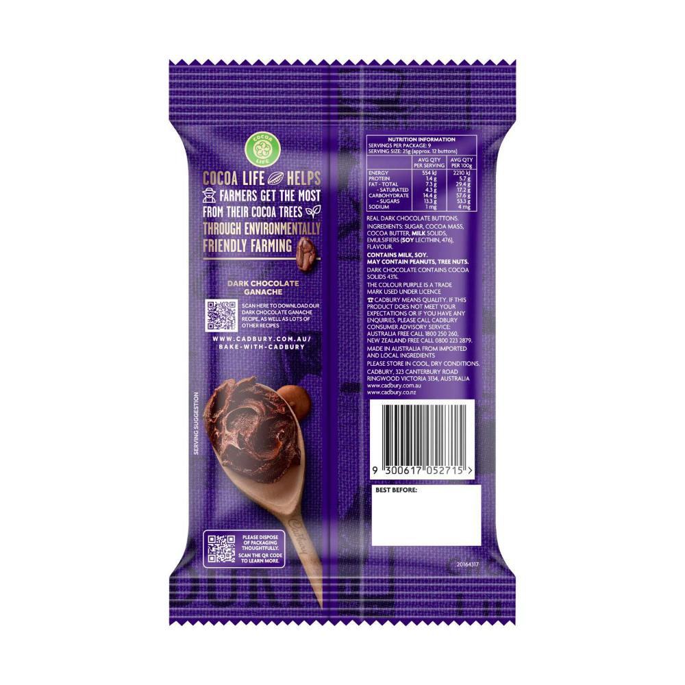 Cadbury Baking Dark Chocolate Melts - 225g