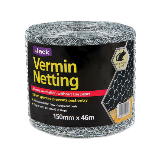 Jack 150mm x 46m Vermin Netting