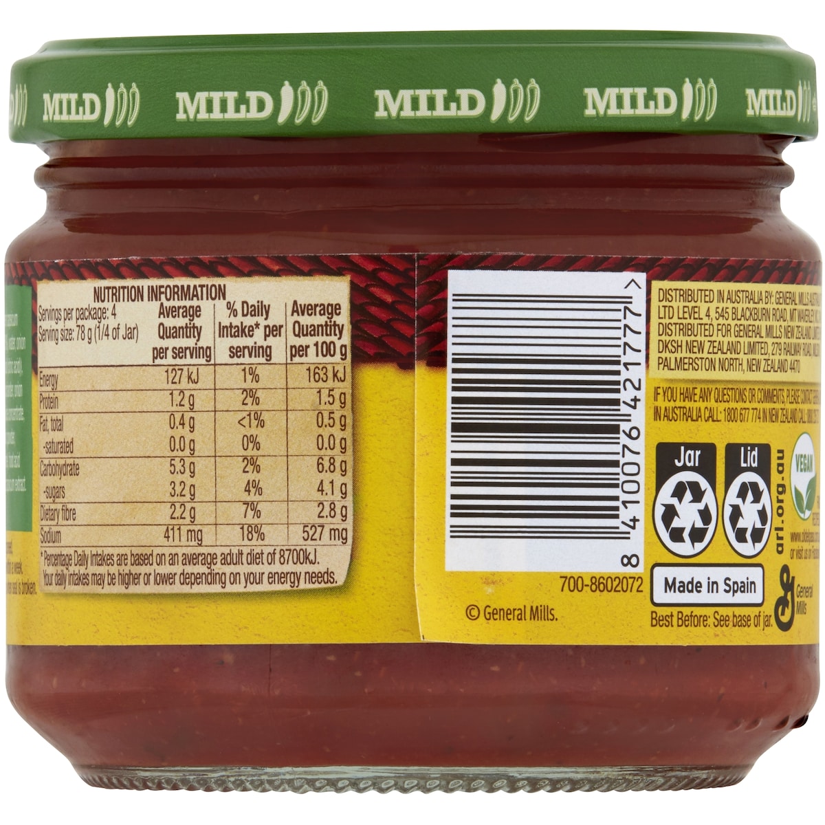 Old El Paso Chunky Salsa Dip Mild 312g