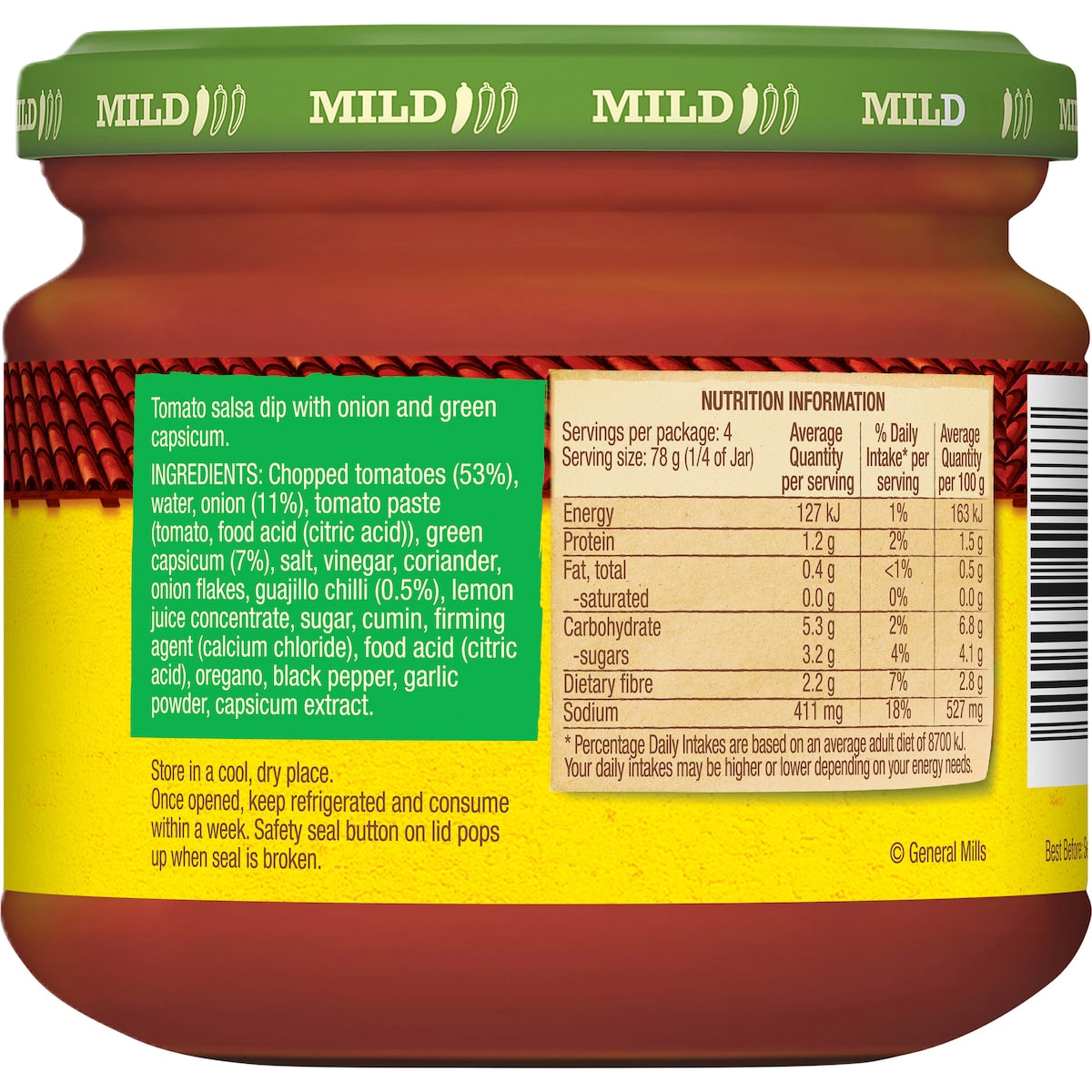 Old El Paso Chunky Salsa Dip Mild 312g