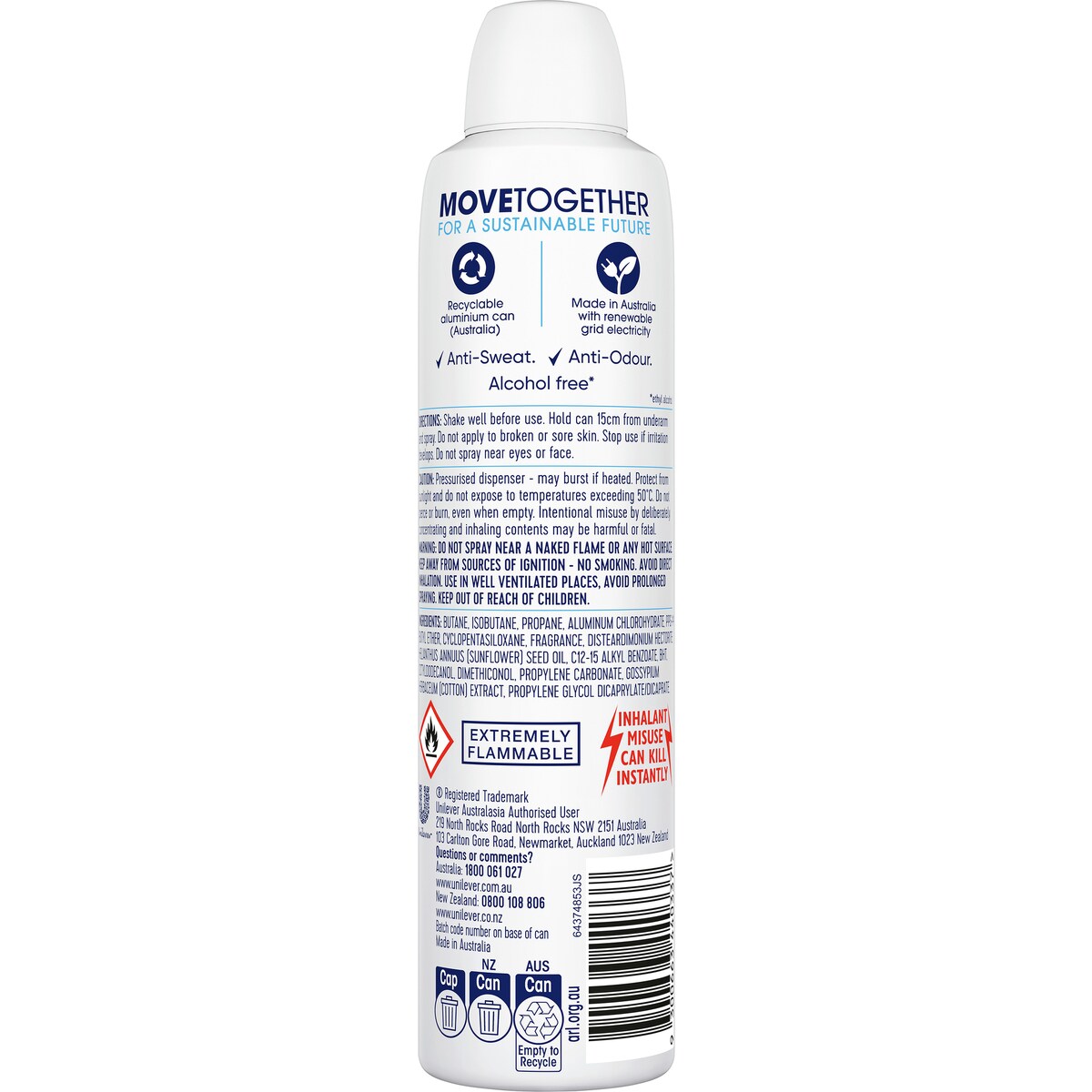 Rexona Women Deodorant Cotton Dry 250 Ml
