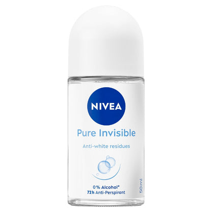 Nivea Pure Invisible Antiperspirant Roll On Deodorant 50ml