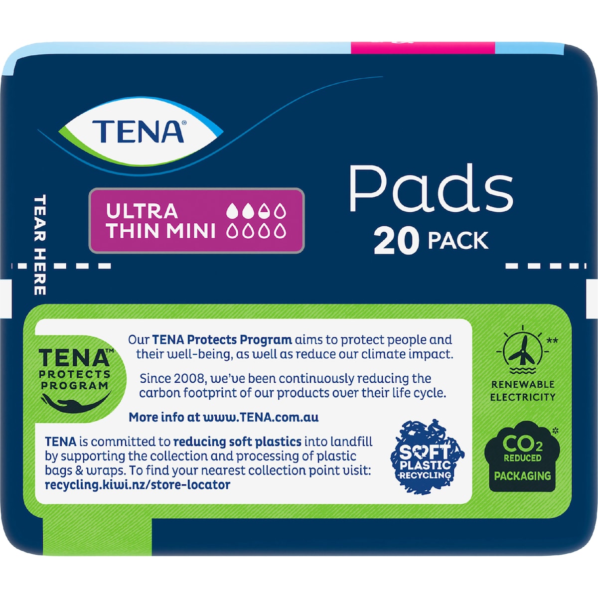 Tena Incontinence Pads Ultra Thin Mini 20 Pack