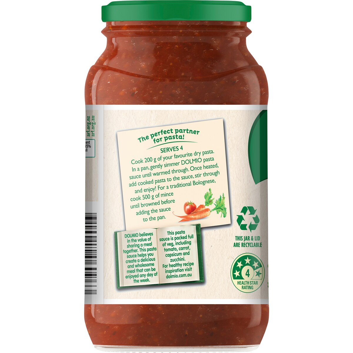Dolmio 7 Vegetable Mediterranean Style Pasta Sauce 500g