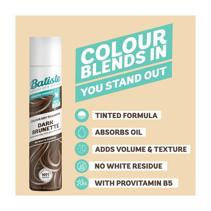 Batiste Dark Colour Tinted Dry Shampoo - 200mL
