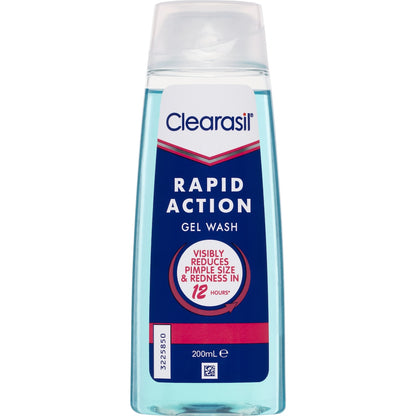 Clearasil Rapid Action Face Cleanser Gel Wash For Clearer Skin 200ml