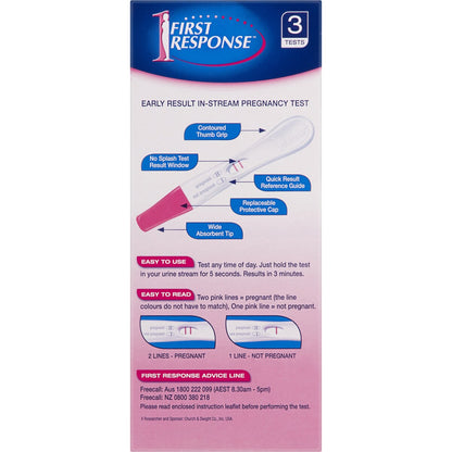 First Response Pregnancy Test Instream Test 3 pack